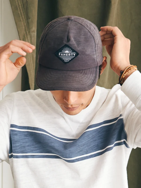 Hats | Faherty Brand All Day Front Seam Hat - Charcoal