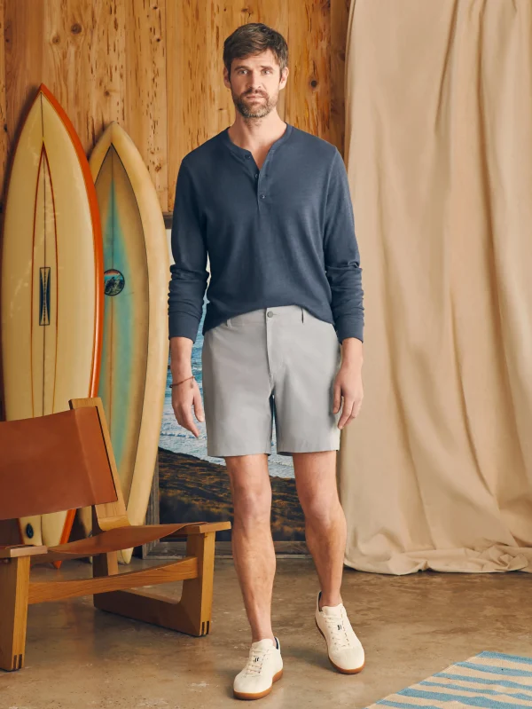 Shorts | Faherty Brand All Day Shorts (7" Inseam) - Ice Grey