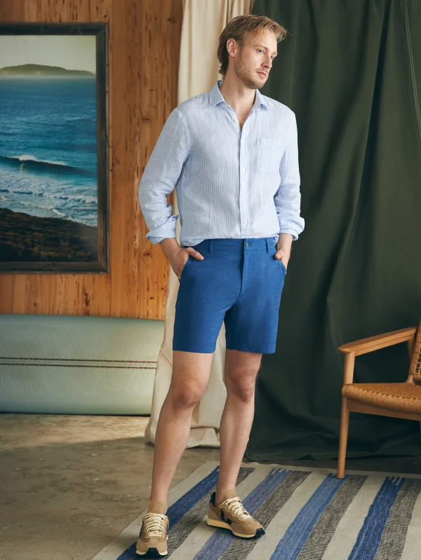 Shorts | Faherty Brand All Day Shorts (7" Inseam) - Navy