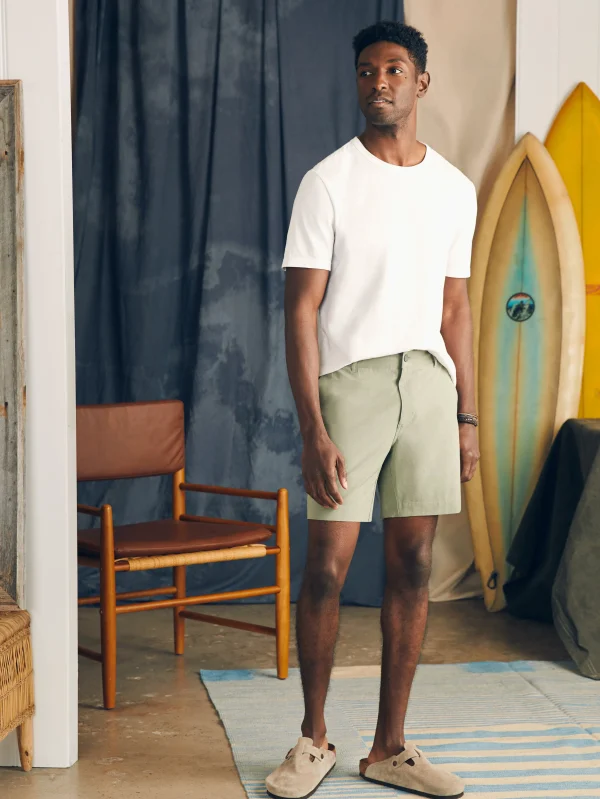 Shorts | Faherty Brand All Day Shorts (7" Inseam) - Olive