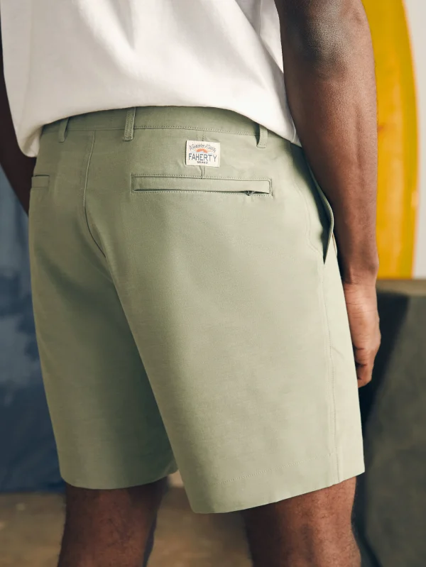 Shorts | Faherty Brand All Day Shorts (7" Inseam) - Olive