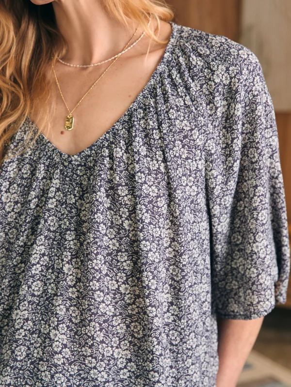 Shirts & Tops | Faherty Brand Amira Top - Navy Ditsy Floral