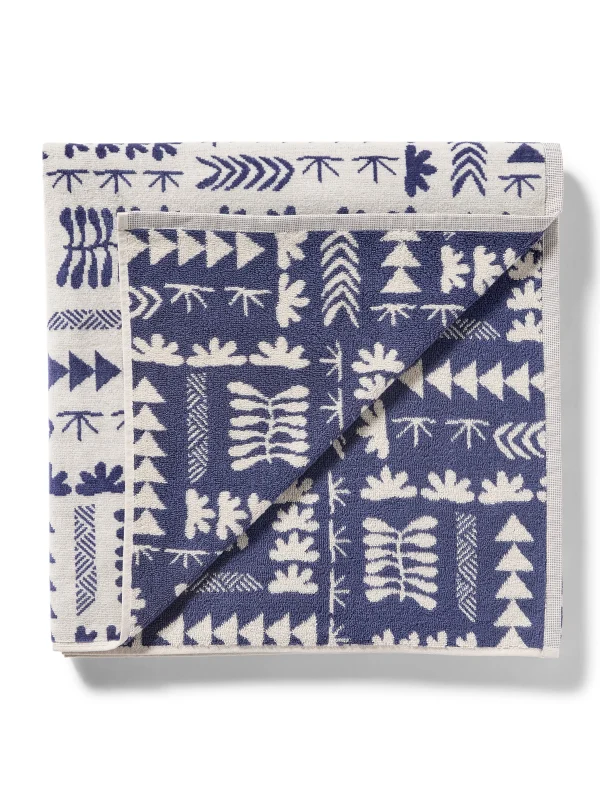 Swim | Home & More | Faherty Brand Anna Kahalekulu Beach Towel - Seaside Naupaka Block