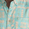 Shirts | Faherty Brand Anna Kahalekulu Short-Sleeve Breeze Shirt - Teal Naupaka