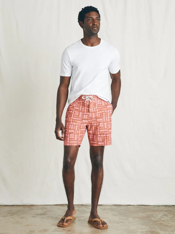 Swim | Faherty Brand Anna Kahalekulu Sunwashed Boardshort - Red Naupaka