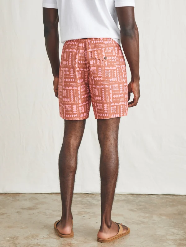 Swim | Faherty Brand Anna Kahalekulu Sunwashed Boardshort - Red Naupaka