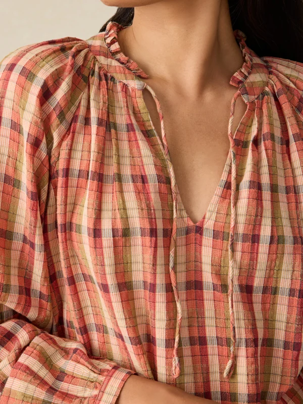 Shirts & Tops | Faherty Brand Annalise Top - Sunset Gingham