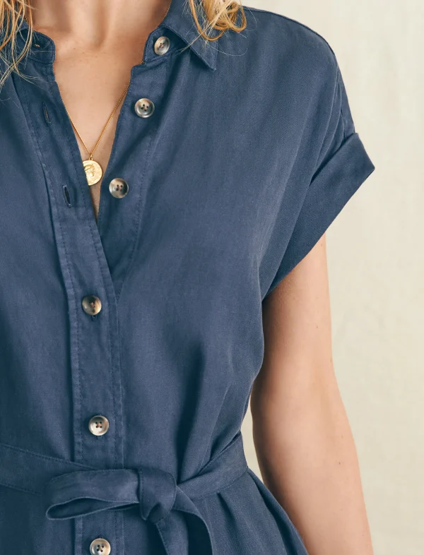 Dresses | Faherty Brand Arlie Shirtdress - Navy Blazer