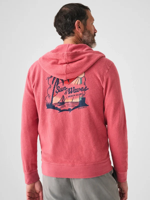 Hoodies & Sweatshirts | Faherty Brand Beach Fleece Zip Hoodie - Venice Red