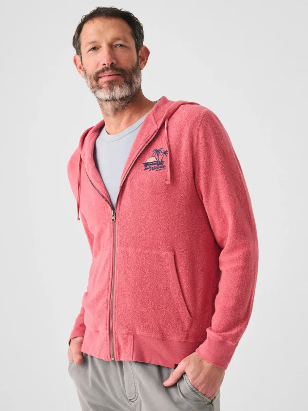 Hoodies & Sweatshirts | Faherty Brand Beach Fleece Zip Hoodie - Venice Red