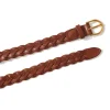 Belts | Faherty Brand Braided Leather Belt - Brown