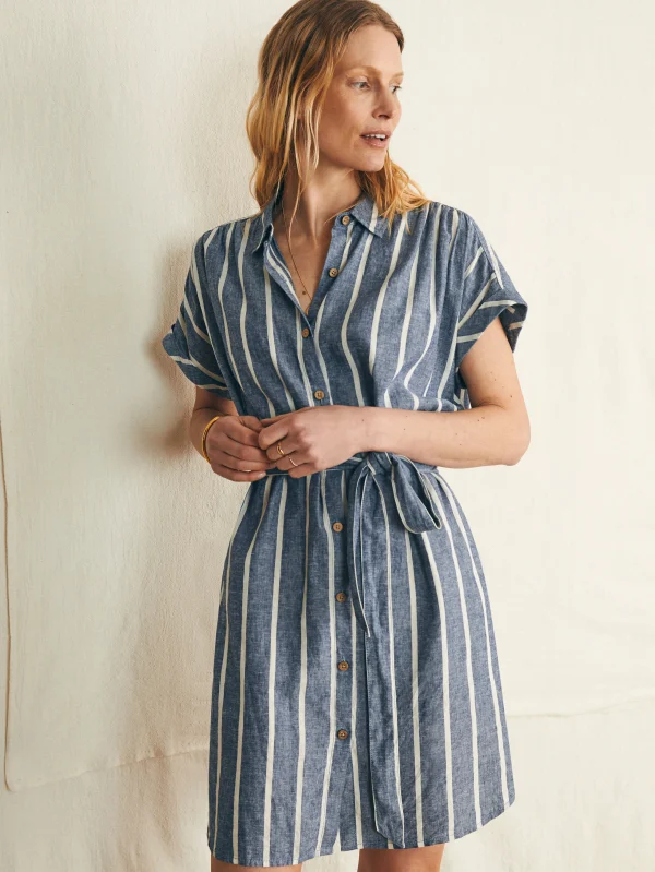 Dresses | Faherty Brand Breeze Shirtdress - Coastal Crisp Stripe