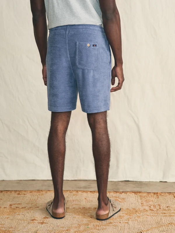 Shorts | Faherty Brand Cabana Towel Terry Sweatshort - Stormy Sky