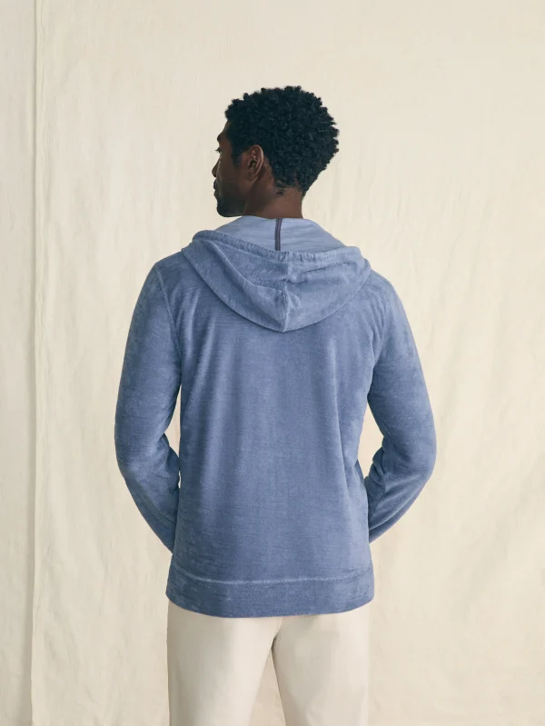 Hoodies & Sweatshirts | Faherty Brand Cabana Towel Terry Zip Hoodie - Stormy Sky