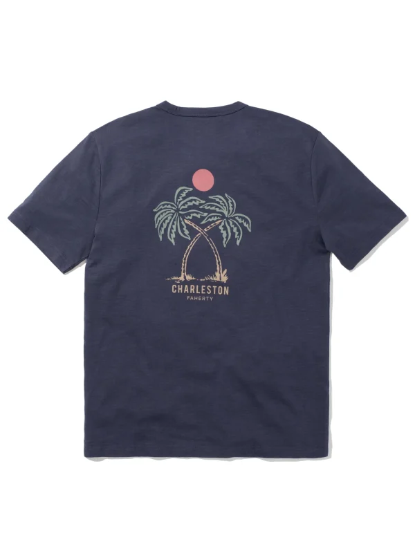 T-Shirts & Henleys | Faherty Brand Charleston Short-Sleeve Crew T-Shirt - Dune Navy