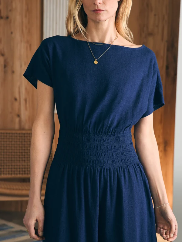 Dresses | Faherty Brand Coast To Coast Midi Dress - Navy