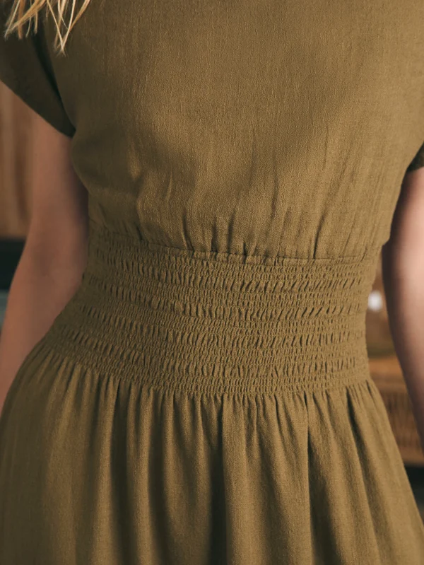 Dresses | Faherty Brand Coast To Coast Midi Dress - Military Olive