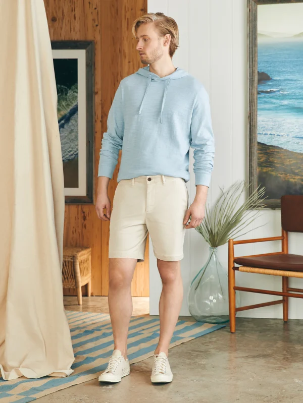 Shorts | Faherty Brand Coastline Stretch Chino Short (8" Inseam) - Stone