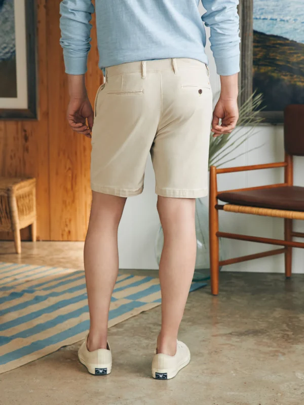 Shorts | Faherty Brand Coastline Stretch Chino Short (8" Inseam) - Stone