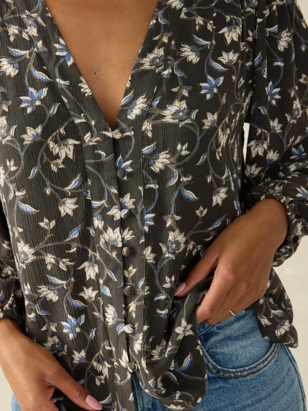 Shirts & Tops | Faherty Brand Dakota Top - Blue Jasmine Floral