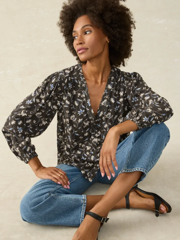 Shirts & Tops | Faherty Brand Dakota Top - Blue Jasmine Floral