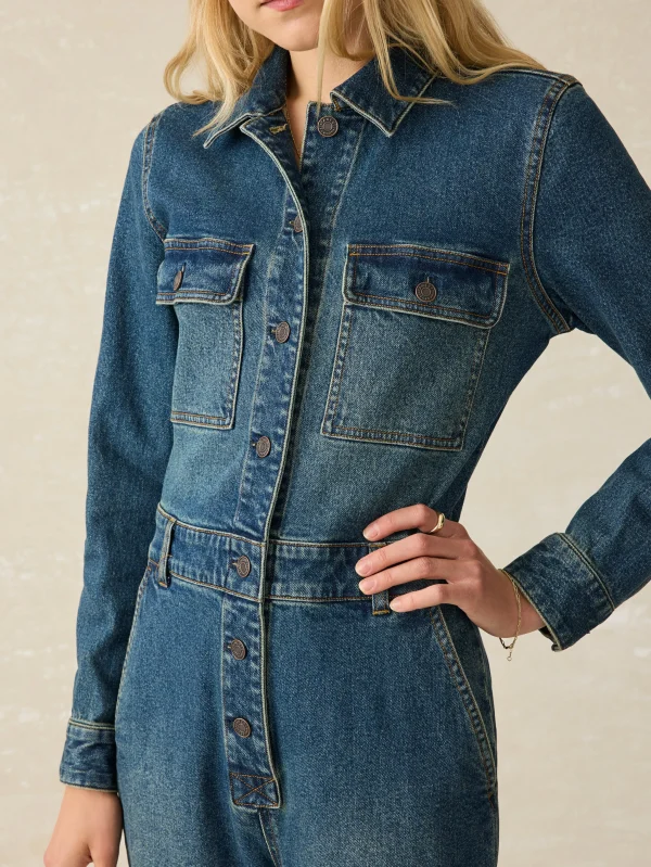 Dresses | Faherty Brand Denim Michelle Jumpsuit - Night Lagoon Wash