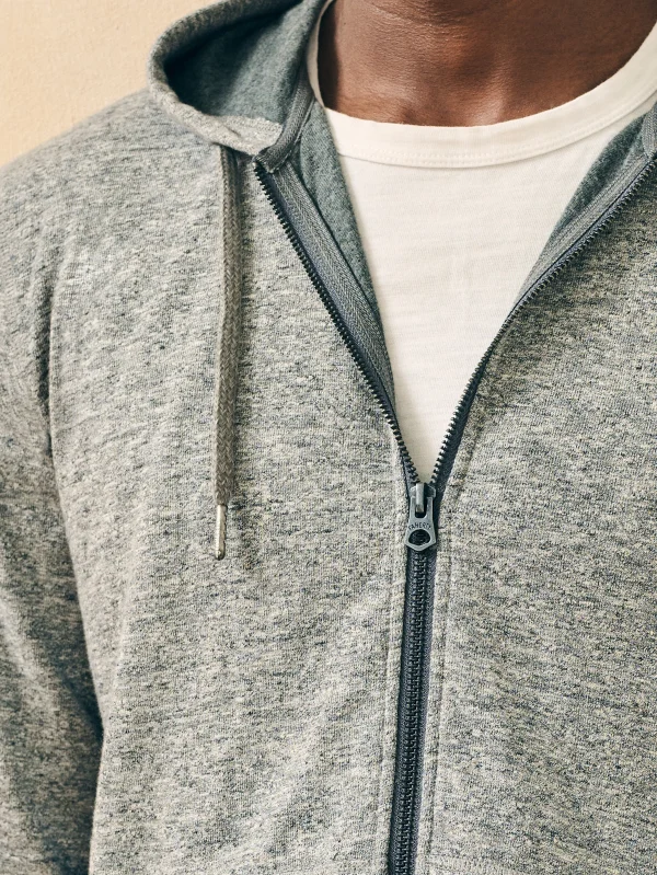 Hoodies & Sweatshirts | Faherty Brand Double Knit Zip Hoodie - Light Carbon Heather