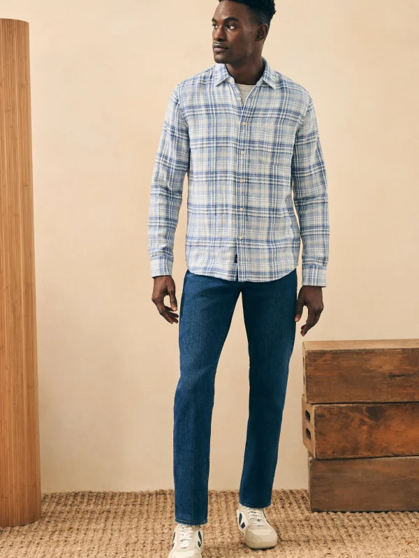 Shirts | Faherty Brand Doublecloth Shirt - Ocean Glacier Plaid