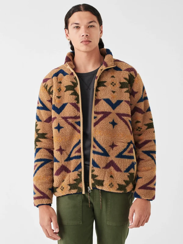 Jackets & Vests | Faherty Brand Doug Good Feather High Pile Fleece Full Zip - Desert North Star