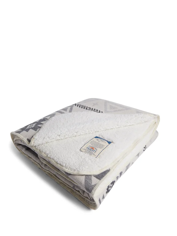 Home & More | Home & More | Faherty Brand Doug Good Feather Recycled High Pile Fleece Blanket - Ivory North Star