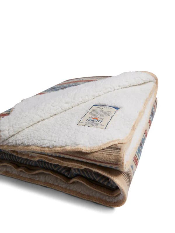 Home & More | Home & More | Faherty Brand Doug Good Feather Recycled High Pile Fleece Blanket - Nescove