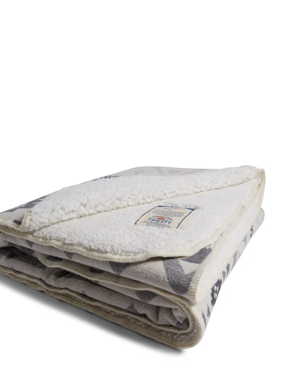 Home & More | Home & More | Faherty Brand Doug Good Feather Recycled High Pile Fleece Blanket - Ivory North Star