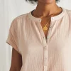 Shirts & Tops | Faherty Brand Dream Cotton Gauze Desmond Top - Peach Whip