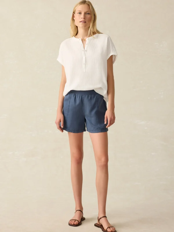 Shirts & Tops | Faherty Brand Dream Cotton Gauze Desmond Top - White