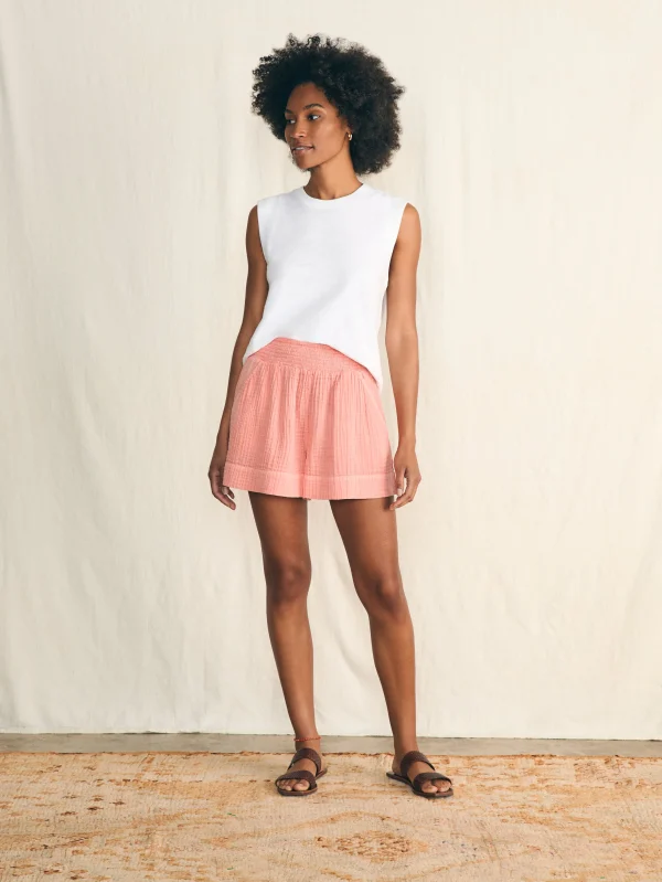 Shorts & Skirts | Faherty Brand Dream Cotton Gauze Short - Coral