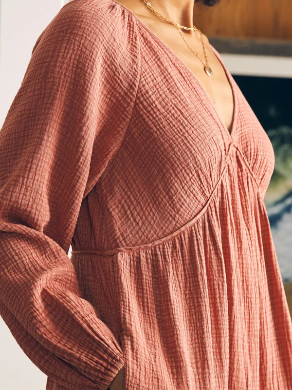 Dresses | Faherty Brand Dream Cotton Gauze Sirene Midi Dress - Kelly Pink