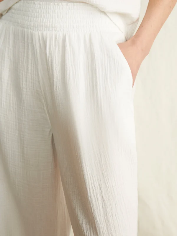 Pants | Faherty Brand Dream Cotton Gauze Wide Leg Pant - White