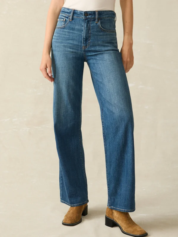 Pants | Jeans | Faherty Brand Dream Jean Wide Leg - Indigo Coast Wash