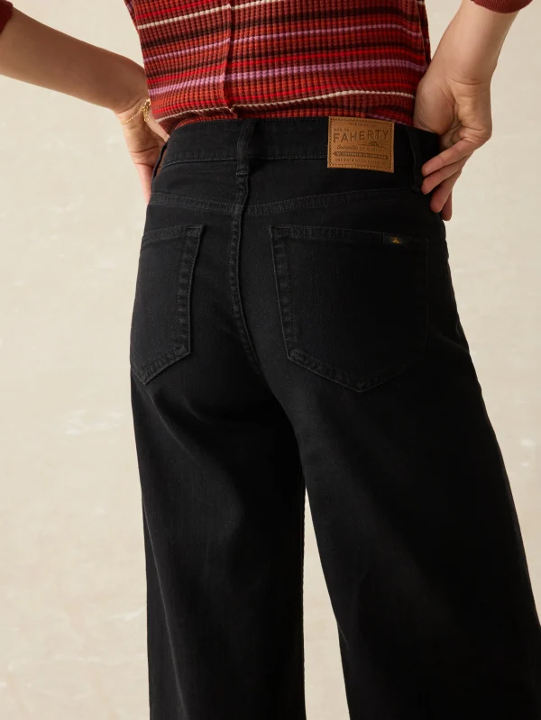 Pants | Faherty Brand Dream Jean Wide Leg - Nocturne Wash