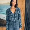 Shirts & Tops | Faherty Brand Emery Top - Blue Esna Floral