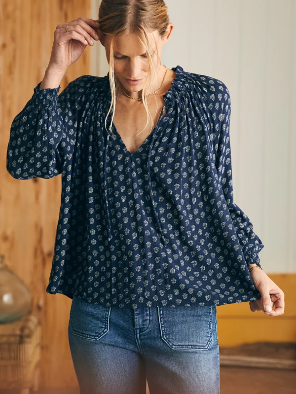 Shirts & Tops | Faherty Brand Emery Top - Lotus Floral Print