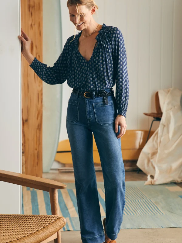 Shirts & Tops | Faherty Brand Emery Top - Lotus Floral Print