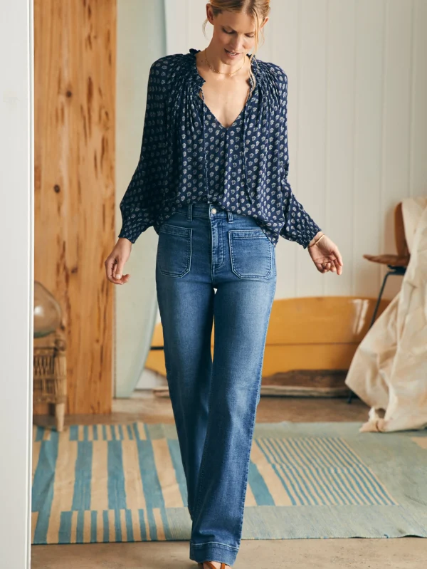 Shirts & Tops | Faherty Brand Emery Top - Lotus Floral Print