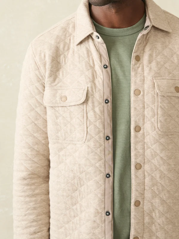 Jackets & Vests | Faherty Brand Epic Quilted Fleece CPO (Tall) - Oatmeal Melange