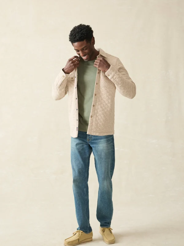 Jackets & Vests | Faherty Brand Epic Quilted Fleece CPO (Tall) - Oatmeal Melange