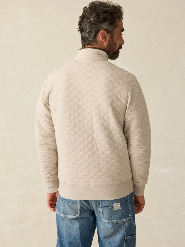 Jackets & Vests | Faherty Brand Epic Quilted Fleece Pullover - Oatmeal Melange