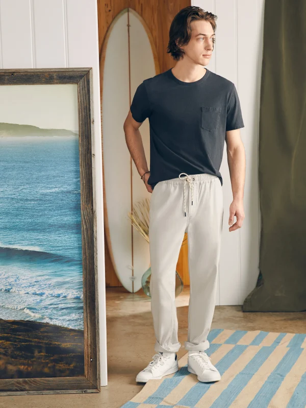 Pants | Faherty Brand Essential Drawstring Pant - Birch