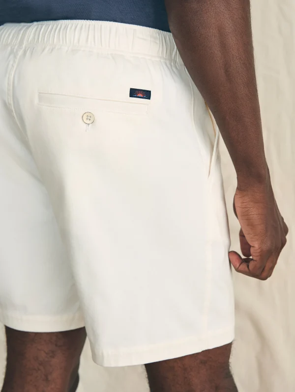 Shorts | Faherty Brand Essential Drawstring Short (6.5" Inseam) - Solar White