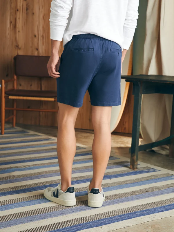 Shorts | Faherty Brand Essential Drawstring Short (6.5" Inseam) - Washed Navy