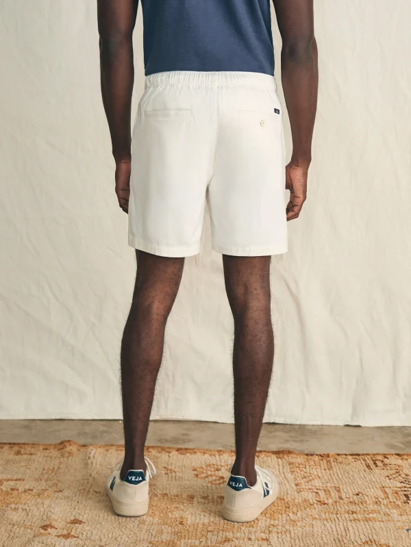 Shorts | Faherty Brand Essential Drawstring Short (6.5" Inseam) - Solar White